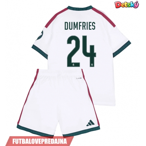 Lacne Dětský Futbalové dres Real Madrid Denzel Dumfries #24 2026-27 Krátky Rukáv - Domáci (+ trenírky)